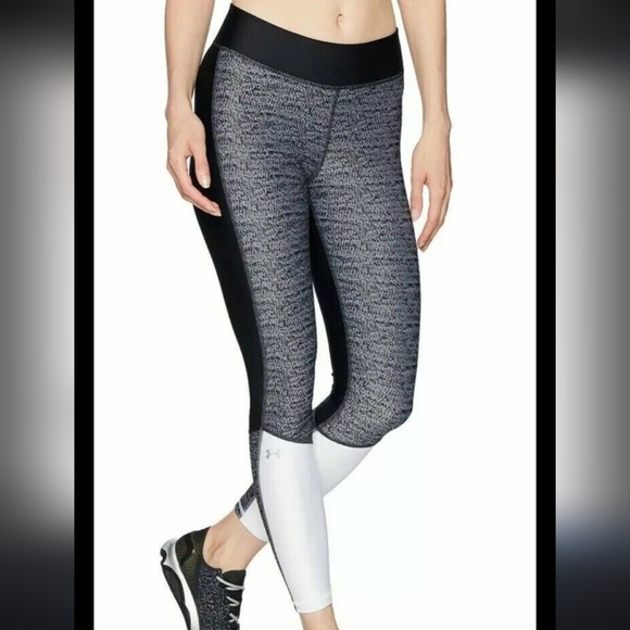 Under Armour Women's Black and White Leggings - Picture 1 of 10
